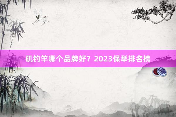 矶钓竿哪个品牌好？2023保举排名榜